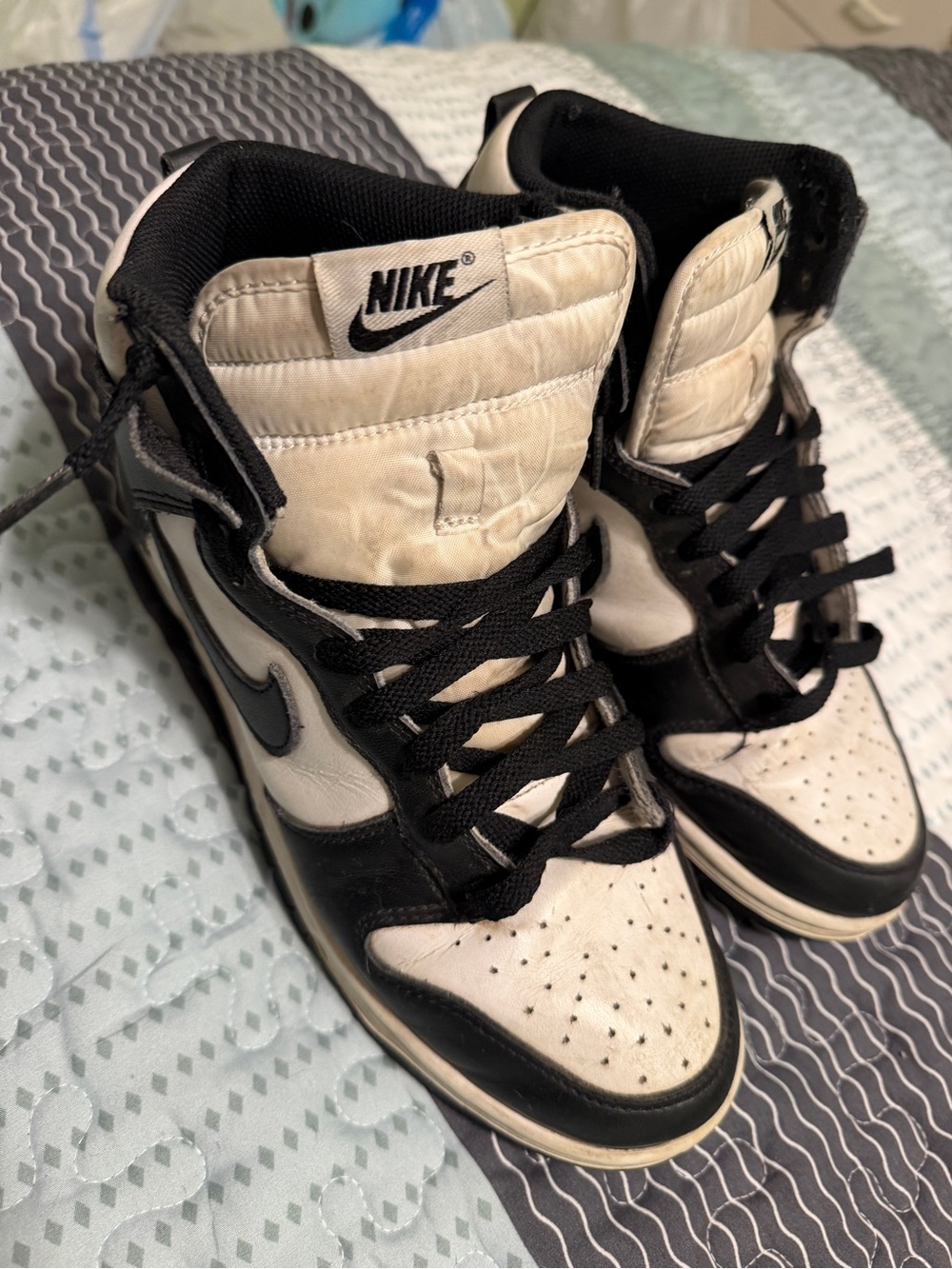 Nike Black and White High-Top Athletic Sneakers